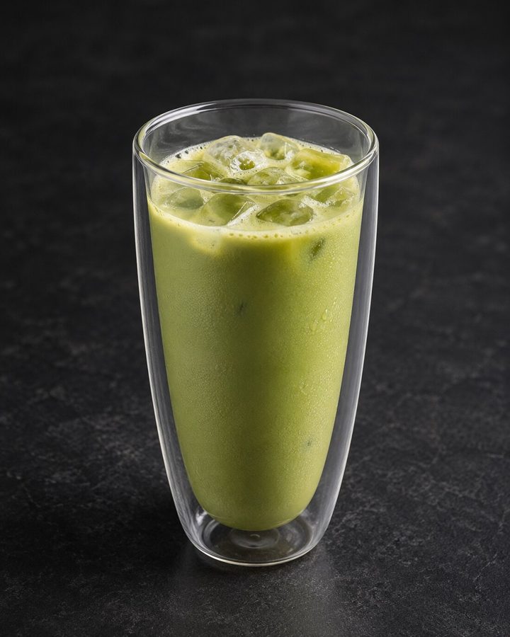 Matcha Latte at NIMA Cafe, Cherngtalay