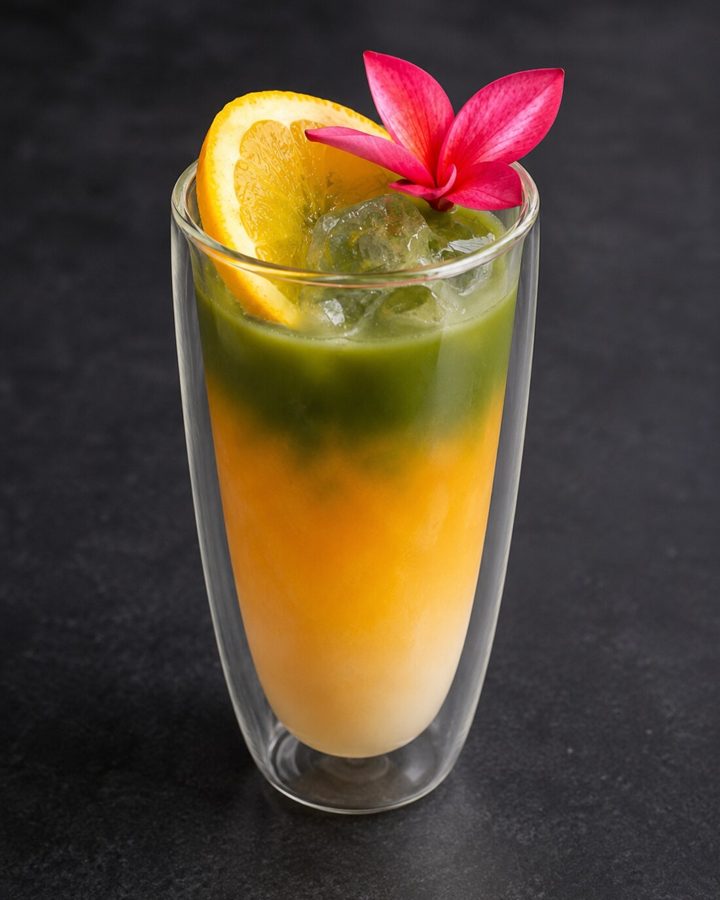Orange Matcha at NIMA Cafe, Cherngtalay