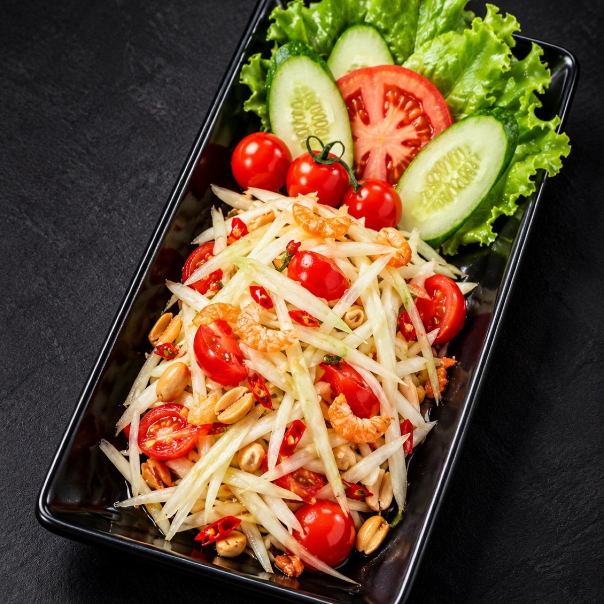 ส้มตำ ที่ NIMA Cafe เชิงทะเล
